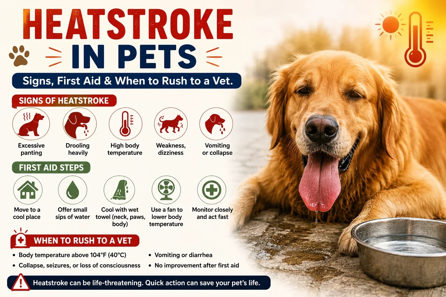 Heatstroke in Pets: Signs, First Aid & When to Rush to a V