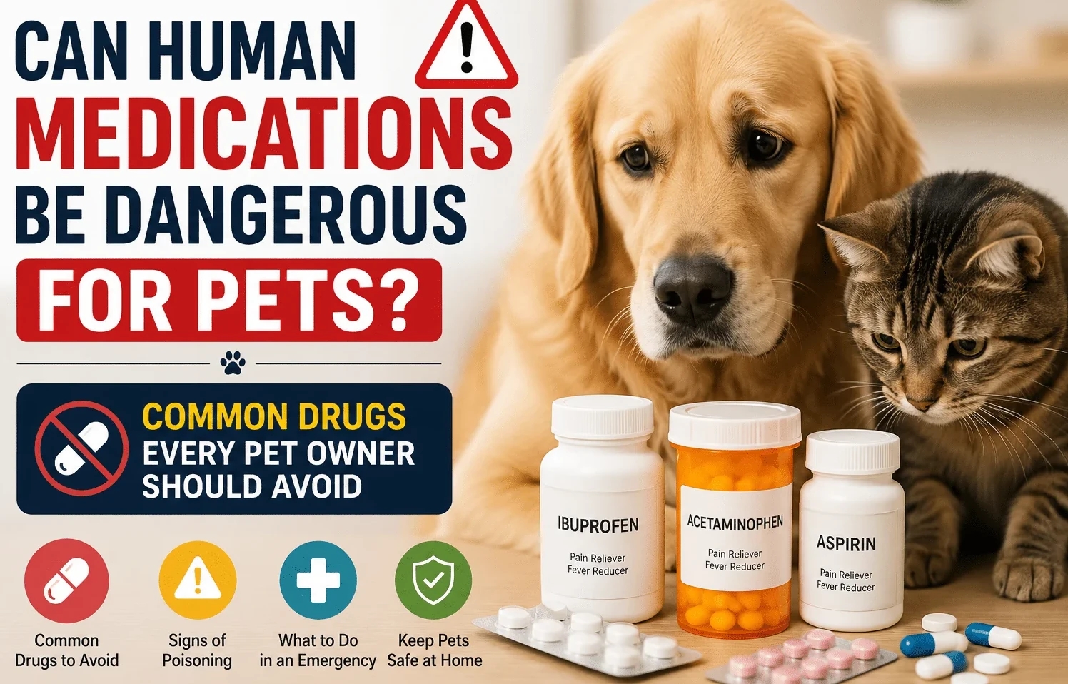 Can Human Medications Be Dangerous for Pets? Common Drugs Every Pet Owner Should Avoid 